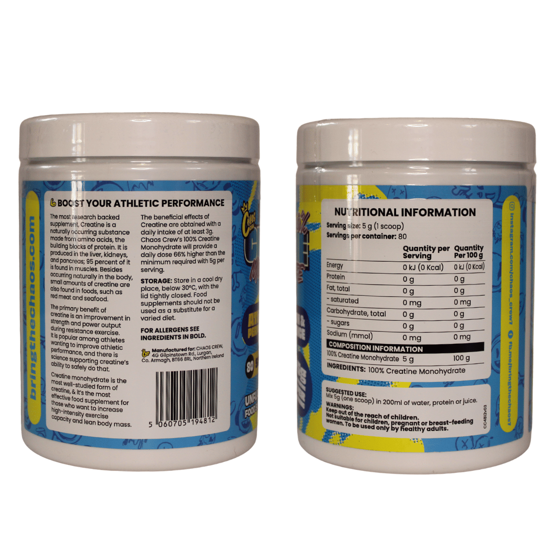chaos crew creatine monohydrate sides