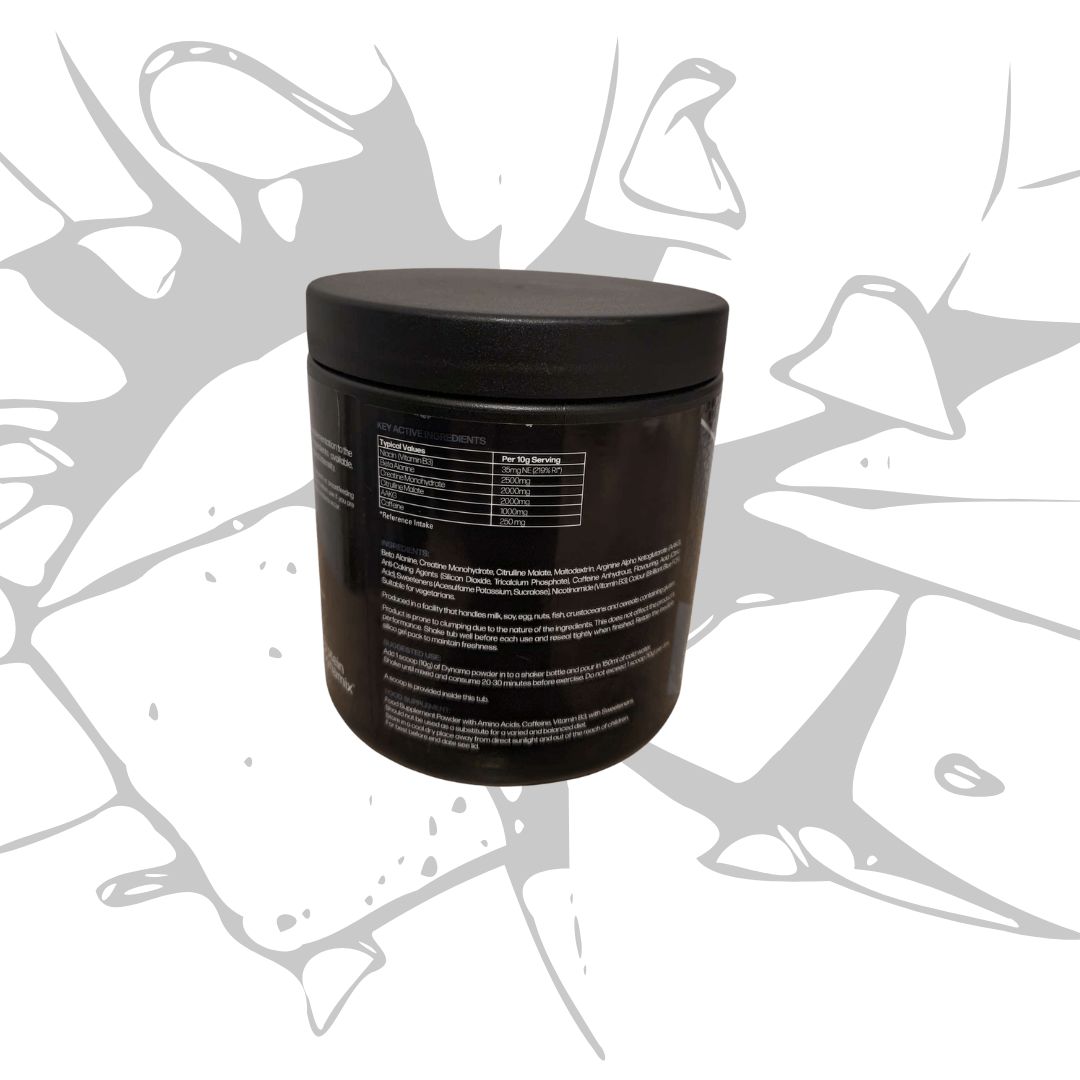 dynamo pre work out blue back