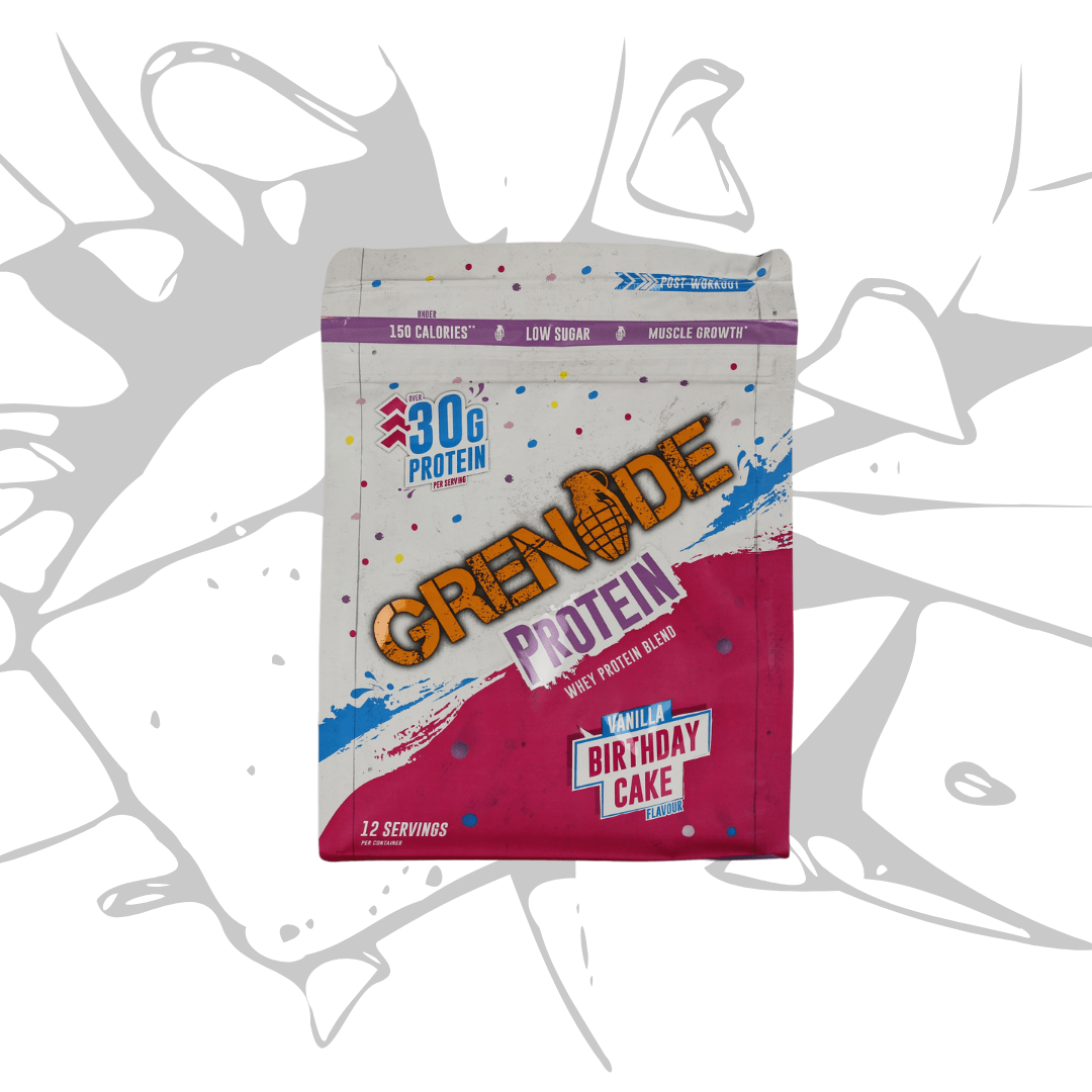 grenade whey protein blend birthday cake