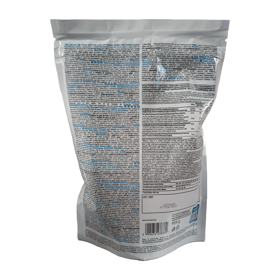 biotechusa whey protein strawberry back of pack