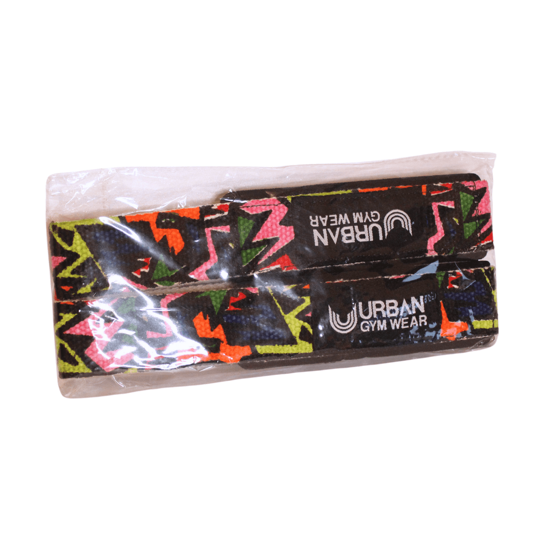Urban Gym Wear Padded Lifting Straps Graffiti - Image 2