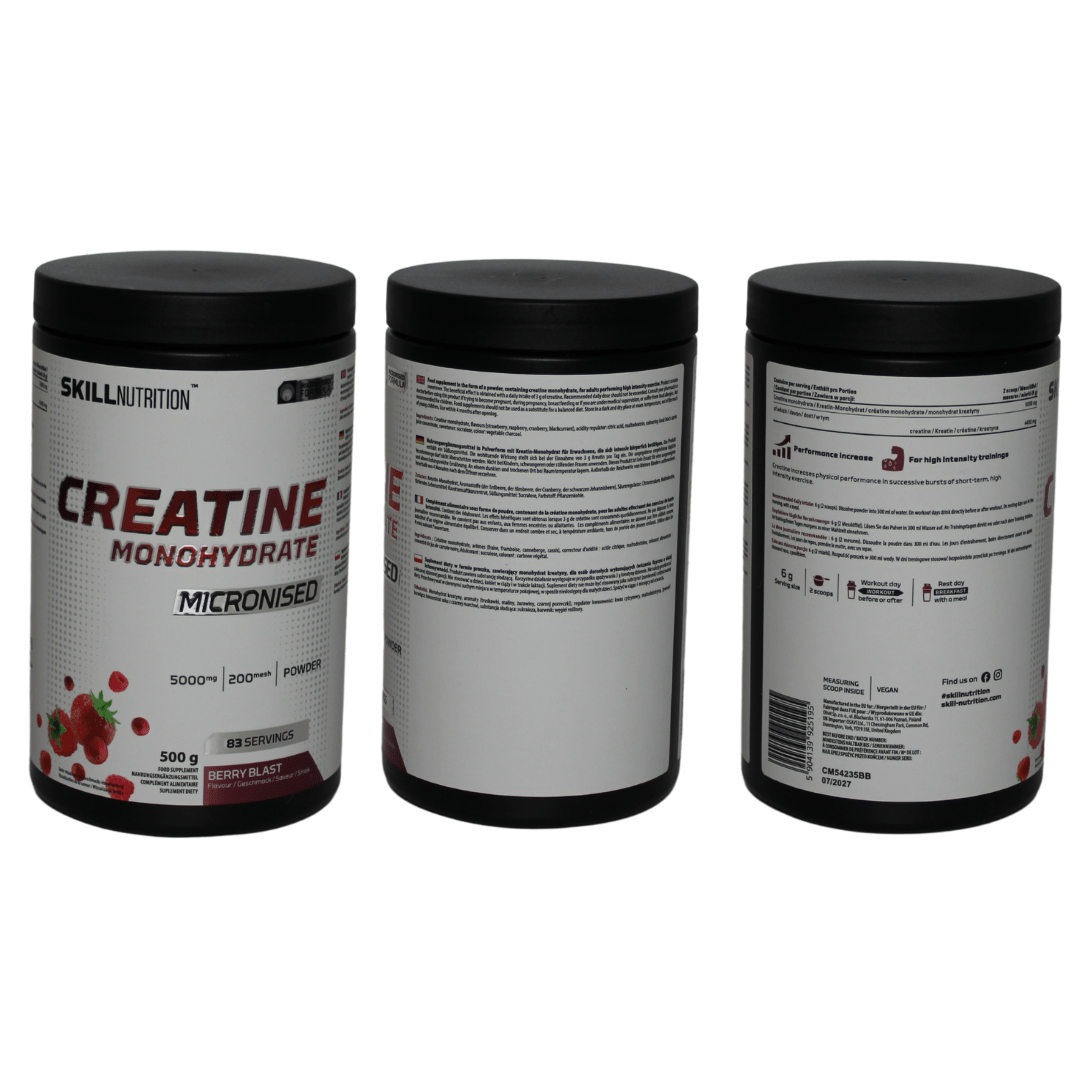 skill nutrition creatine monohydrate verry blast all sides