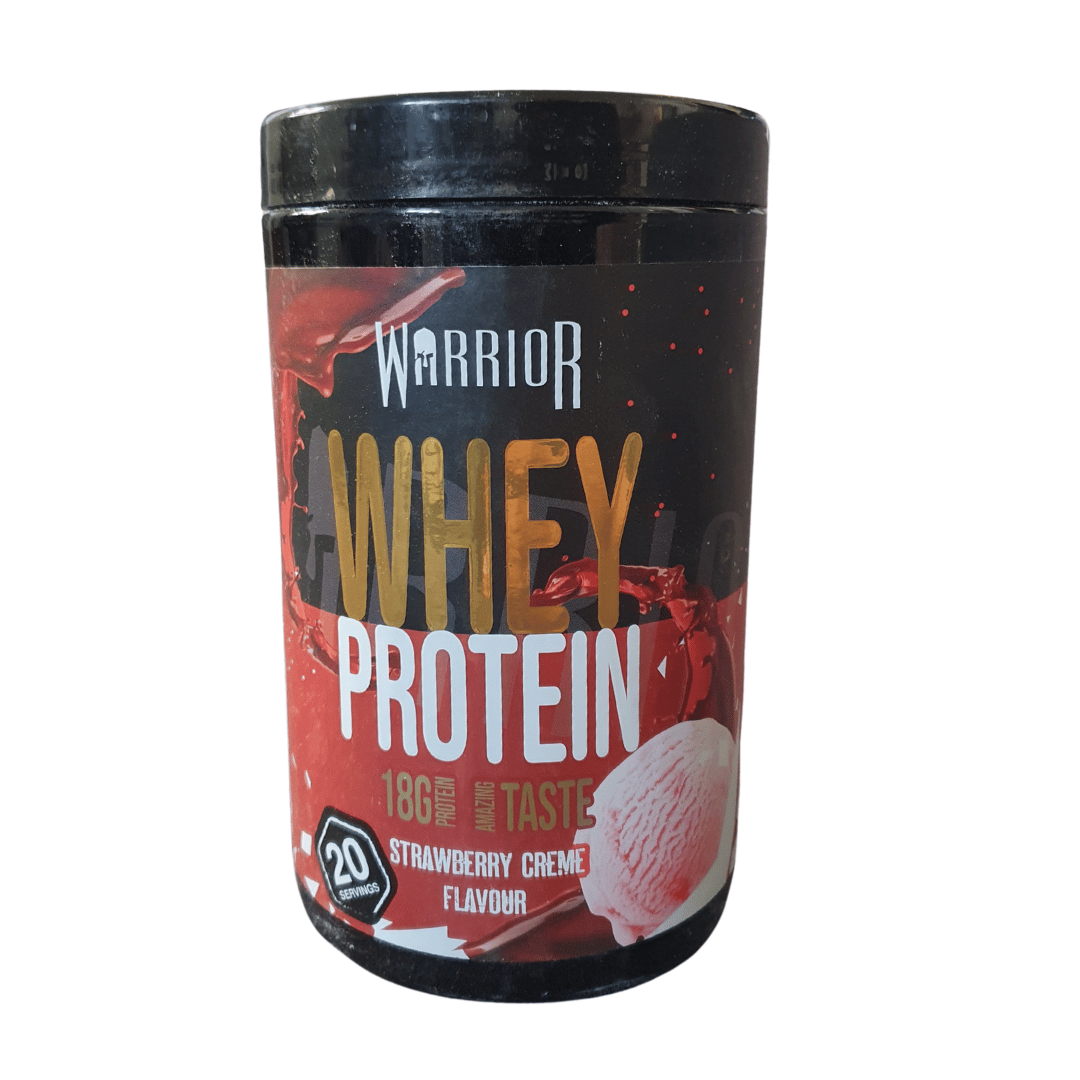 warrior whey protein strawberry creme 500g