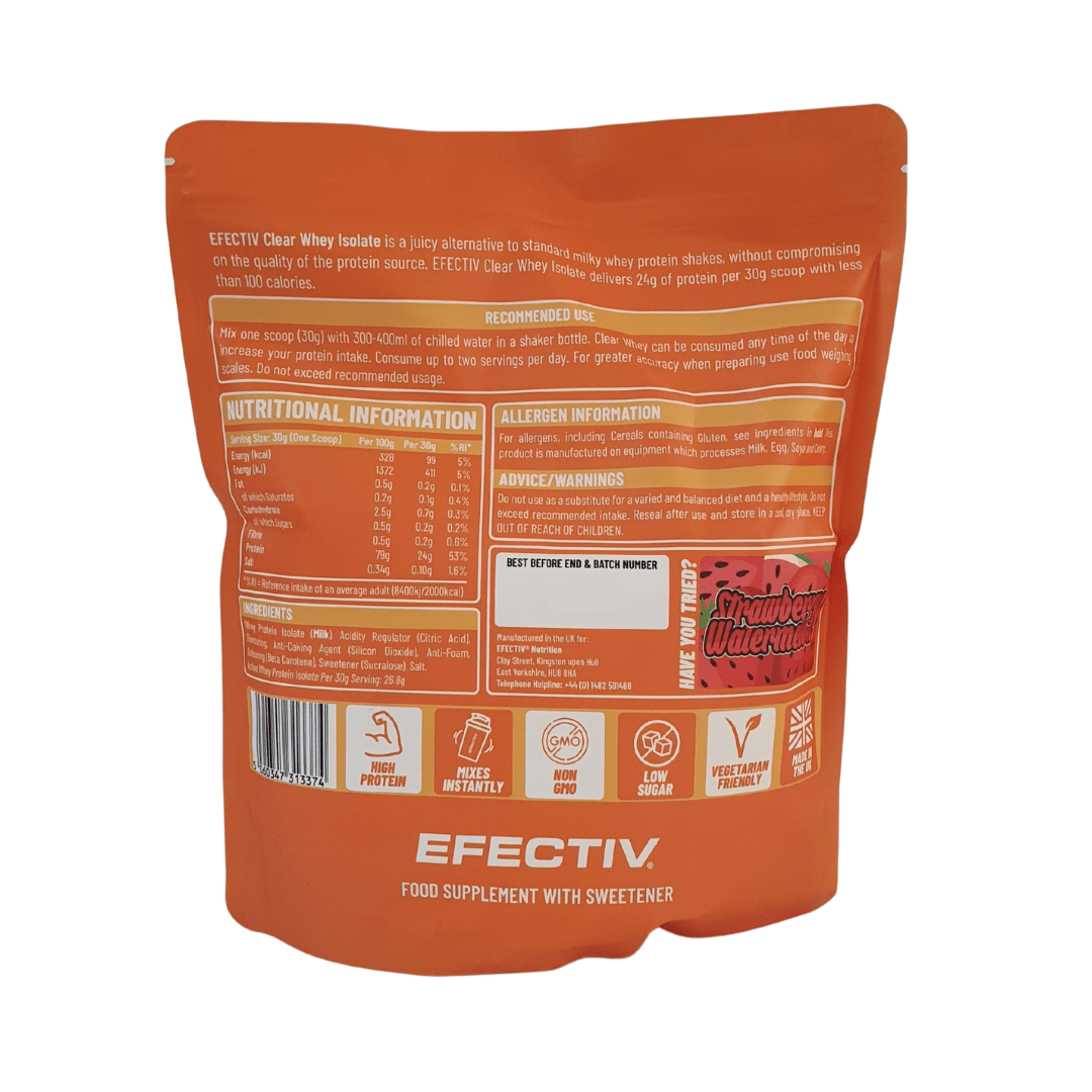 Efectiv Clear Whey Isolate – 600g (20 Servings) - Image 5