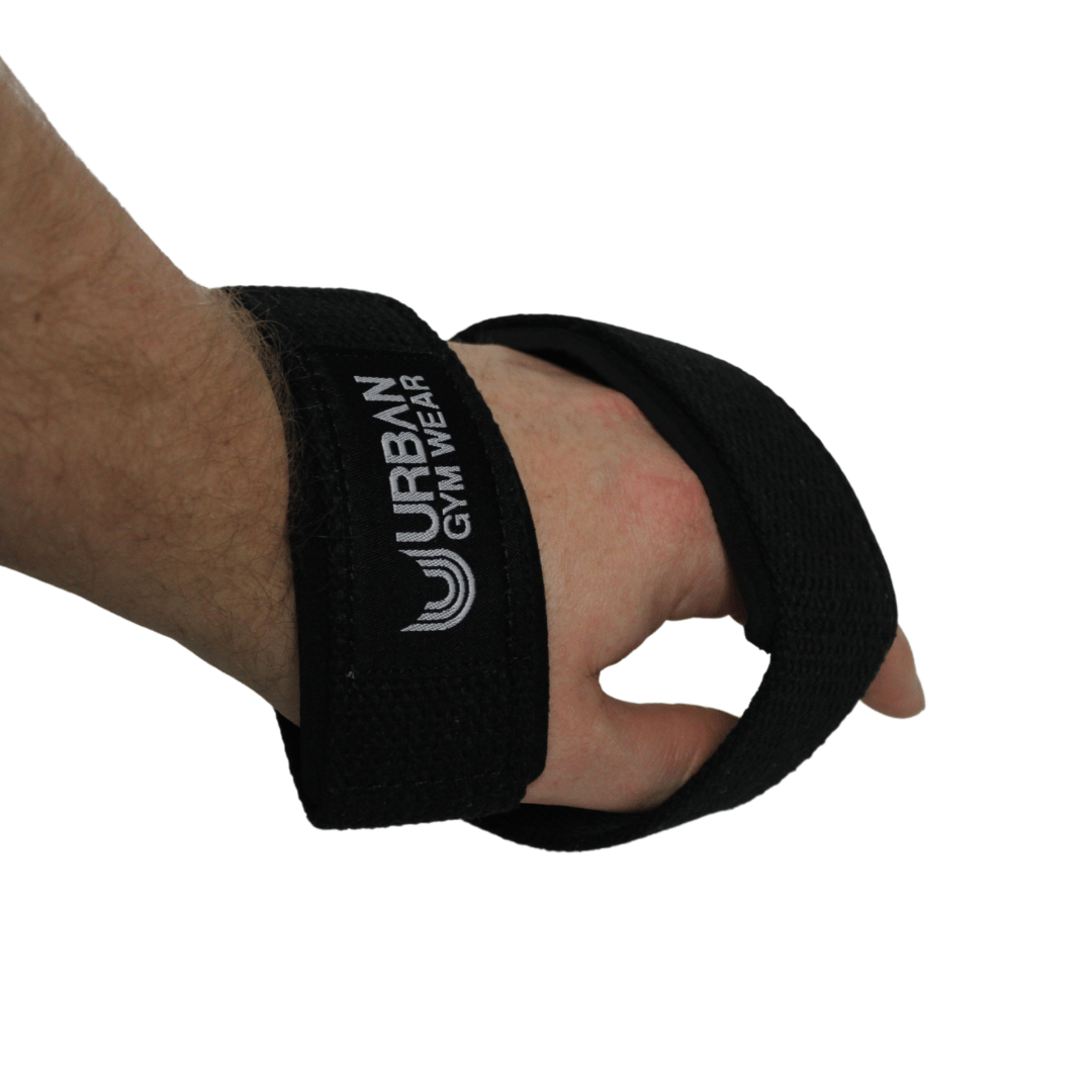 Urban Gym Wear Figure of 8 Lifting Straps (Black) - Image 2