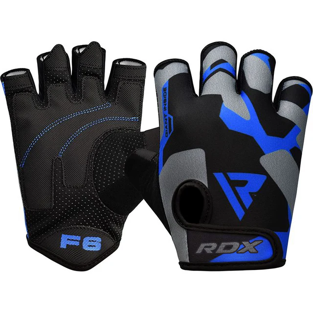 RDX F6 Fitness Gym Gloves Blue - Image 2
