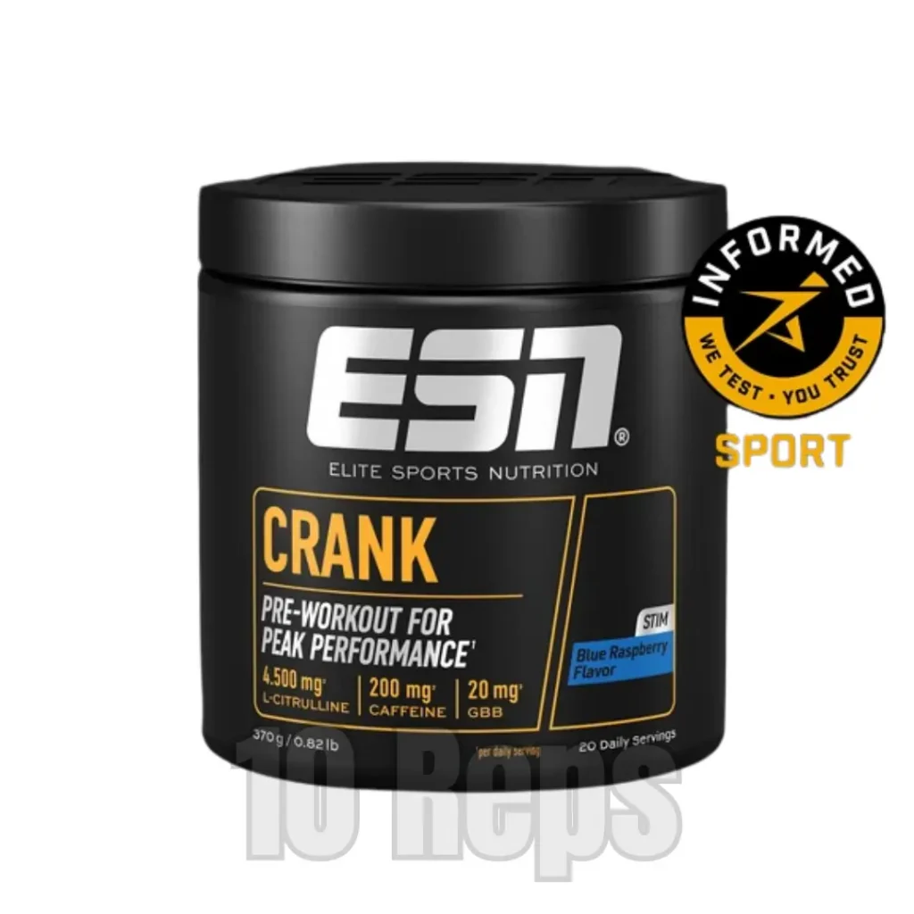 ESN Crank Pre-Workout 370g – High-Stim Pre-Workout Powder